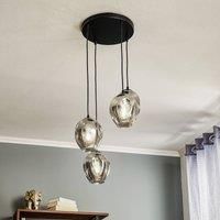 EMIBIG LIGHTING Starla pendant lamp round 4-bulb, graphite glass
