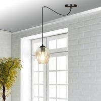 Euluna Starla pendant decentralised 1-bulb amber glass