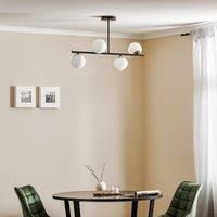 EMIBIG LIGHTING Kiba ceiling lamp, black/gold, four-bulb