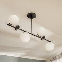 EMIBIG LIGHTING Kabo ceiling lamp, 1 arm, black, six-bulb