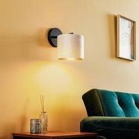 EMIBIG LIGHTING Jari wall lamp fabric, white-gold
