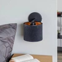 EMIBIG LIGHTING Jari wall lamp fabric, black-gold