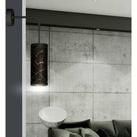 EMIBIG LIGHTING Joni wall lamp, fabric, 1-bulb marbled black