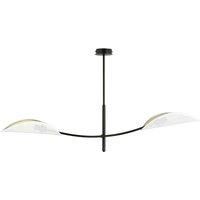 EMIBIG LIGHTING Lotus ceiling lamp, black/white/gold, 2-bulb