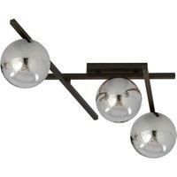 Euluna Smart ceiling lamp, black/graphite, 3-bulb