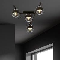 EMIBIG LIGHTING Smart ceiling lamp, black/clear, 4-bulb