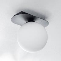 EMIBIG LIGHTING Plaza ceiling lamp, black/opal, one-bulb