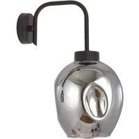 Euluna Lukka wall light, one-bulb, black/graphite