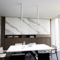 EMIBIG LIGHTING Ceiling spotlight Tecno 1XXL, steel, GU10, height 80 cm, white