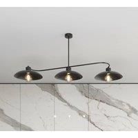 EMIBIG LIGHTING Foster ceiling light, 3-bulb, 113 cm, black, metal