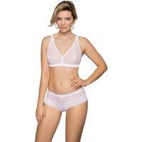 Roza Lisbet White Soft Cup Bra with Removable Applique Design