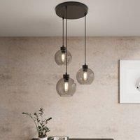 Euluna Cubus hanging light, 3-bulb, graphite