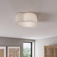 TK Lighting Cloud ceiling light, fabric, length 41 cm, grey