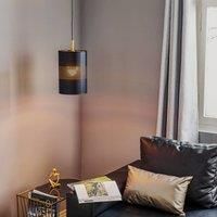 Euluna Bogart hanging light, one-bulb, black/gold