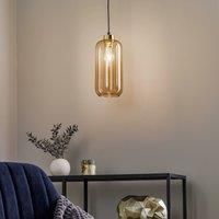 Euluna Marco Green hanging light, 1-bulb, brown