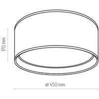 TK Lighting Bilbao ceiling light, 45 cm, black/white