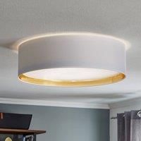 Euluna Bilbao ceiling light, 60 cm, white/gold