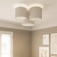 TK Lighting Mona ceiling light 3-bulb, white