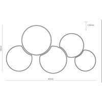 TK Lighting Mona ceiling light 5-bulb, white