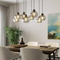 Cubus hanging light, 8-bulb, graphite
