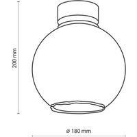 Euluna Devi ceiling light made of glass, amber