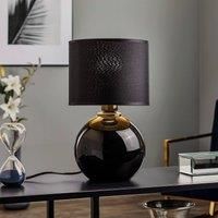 Euluna Palla table lamp, 20 cm, black/gold