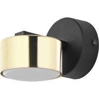 TK Lighting Dallas wall light, 1-bulb, black and gold