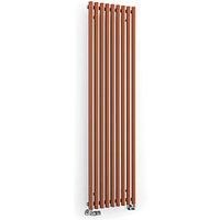 Copper Horizontal Designer Radiator Oval Column Central Heating Rads 1800x480mm