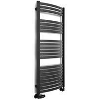 Terma Heated Towel Rail, Dexter 1220/500, RAL 9005 (Matt) Black