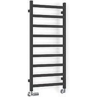 Terma Simple Black Flat Towel Warmer (W)500mm X (H)1080mm