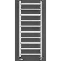 Terma Crystal 411W Electric Soft white Towel warmer (H)1200mm (W)500mm