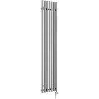 Terma Rolo room Vertical Electric designer Radiator Salt n pepper (W)370mm (H)1800mm