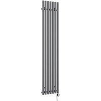 Terma Rolo Room E Modern Grey Electric Designer Radiator 1800 x 370mm