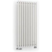 White Horizontal Designer Radiator Oval Column Central Heating Rads 1200 x 590mm