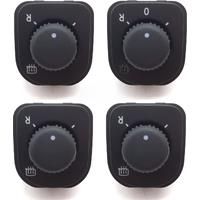 1/4 Pcs 1K0959565K Chrome Mirror Knob Heated Switch for VW Jetta Golf MK5 MK6 Tiguan Passat B6 OE#