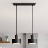 SIGMA Rif hanging light, linear, 2-bulb, black