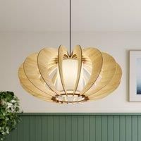 SIGMA Modern A hanging light with wooden slats, 60 cm
