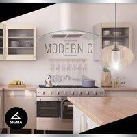 SIGMA Modern C M hanging light with wooden slats 50 cm