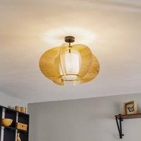 Modern C M ceiling light with wooden slats Ã˜ 50Â cm