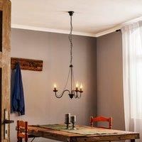 HELAM Malbo chandelier, 3-bulb in black