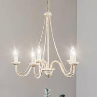 HELAM Malbo chandelier, 5-bulb in white