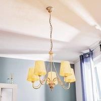 Helam Malbo Multi Arm Chandeliers with Shades White, Gold 65cm
