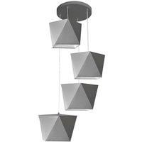 Adamant Cluster Pendant Ceiling Light Grey 50cm
