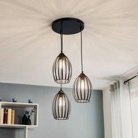 Helam Dali Cluster Pendant Ceiling Light Black 38cm