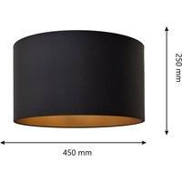 Alba lampshade, 45 cm, E27, black/silver