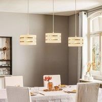 HELAM Helen linear pendant light white/gold 3-bulb