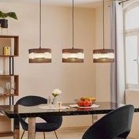 HELAM Helen linear pendant light black/gold 3-bulb