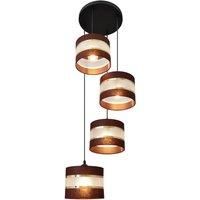 Euluna Helen pendant light grey/black/silver round 4-bulb
