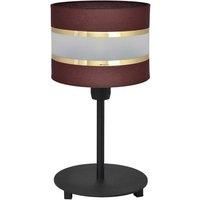 Helam Helen Table Lamp with Round Shade Brown, Gold, Black 20cm
