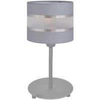 Helen Table Lamp With Round Shade Grey Silver 20cm